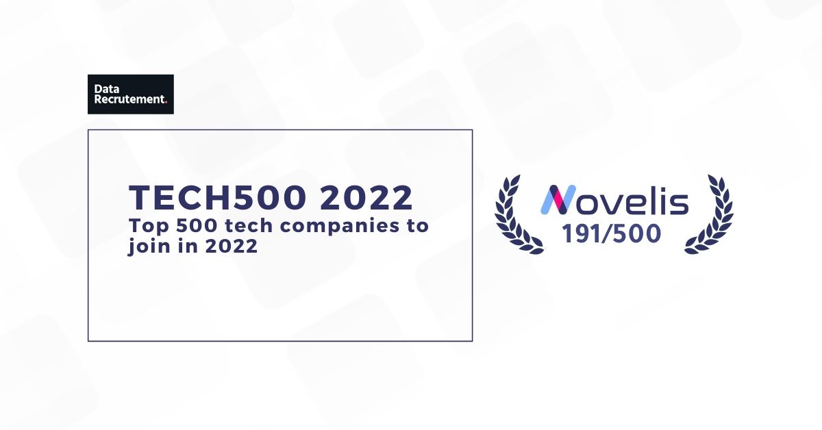 TECH500: Novelis is positioned among the tech companies to join in 2022!